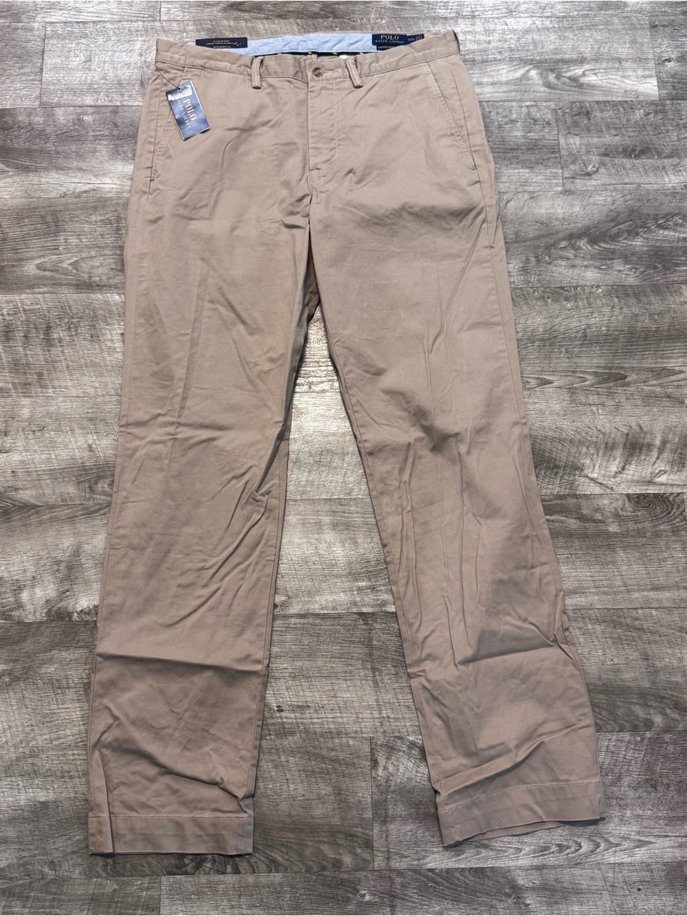 Polo Ralph Lauren NWT Stretch Straight Fit Khaki Pants Mens Sz. 34x34